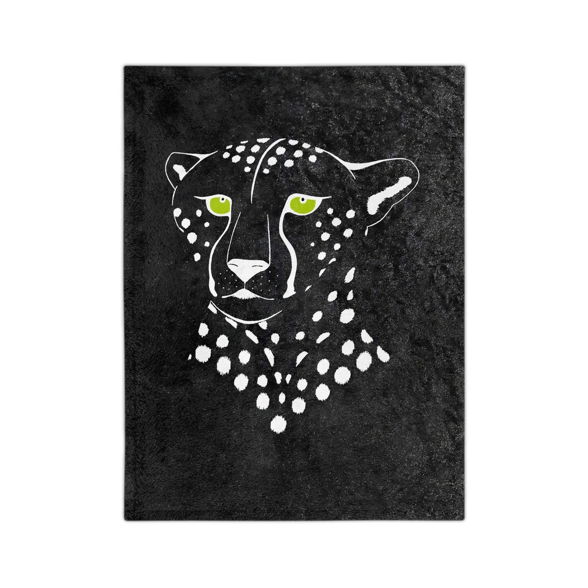 Velveteen Microfiber Blanket- Cheetah, Inverted