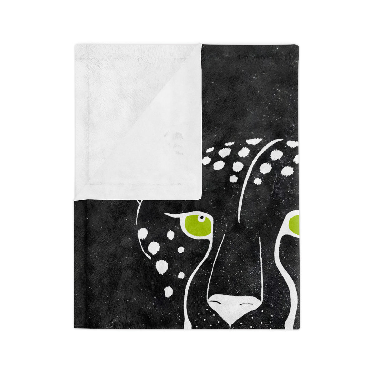 Velveteen Microfiber Blanket- Cheetah, Inverted