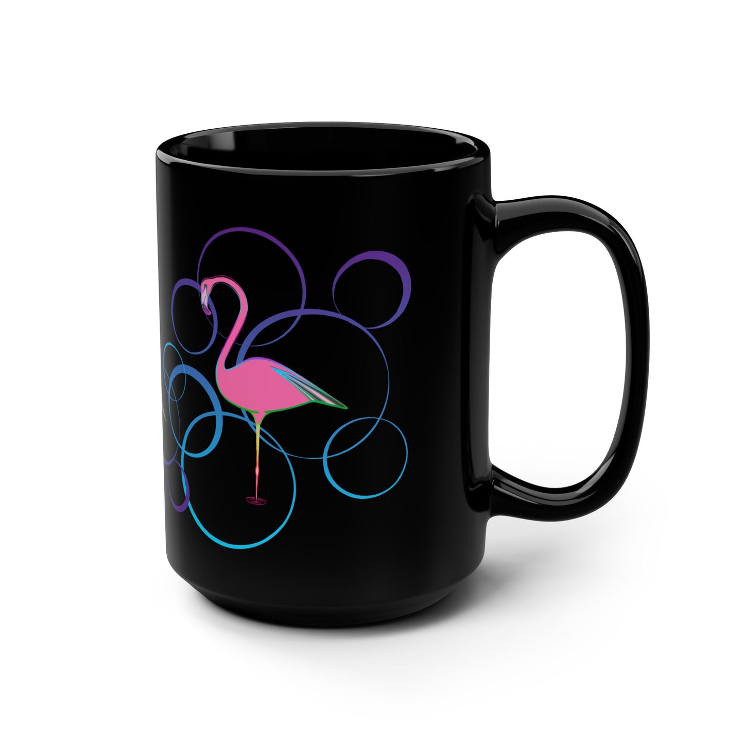 "Flamingo Bubbles" 15 oz. Mug