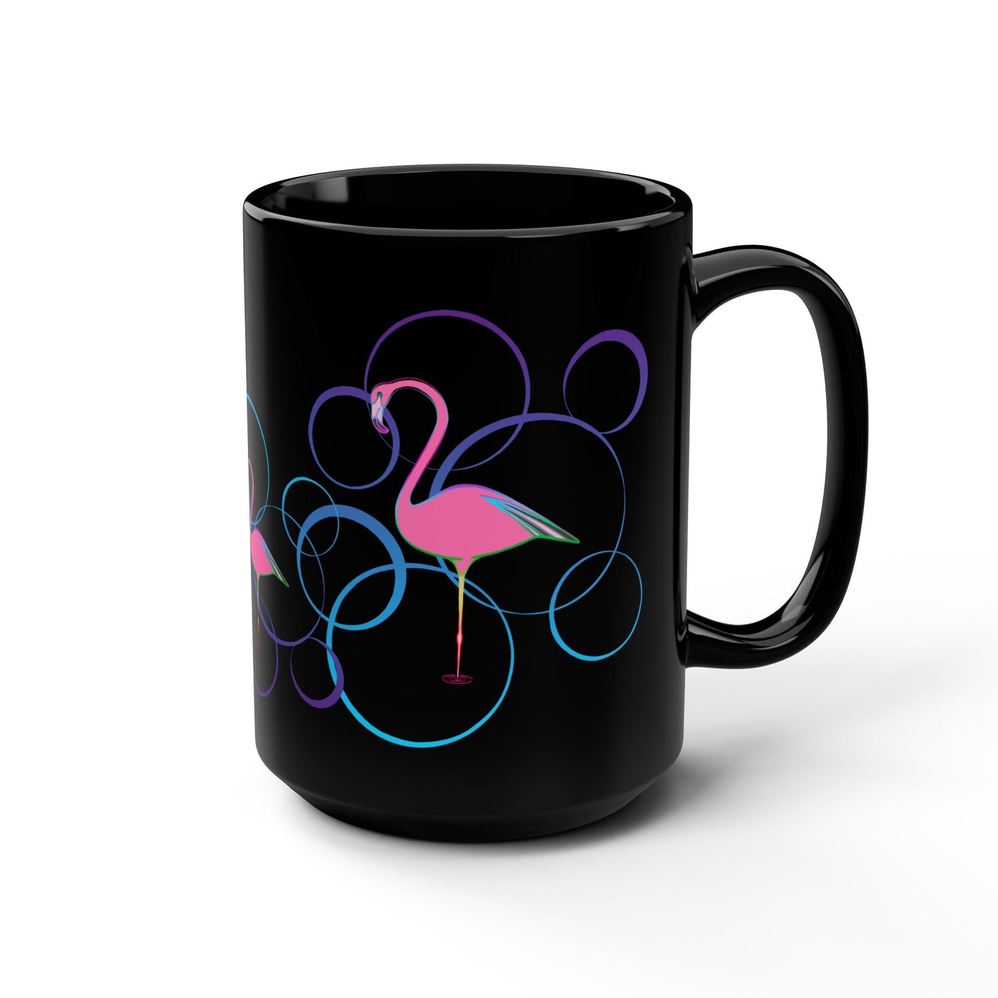 "Flamingo Bubbles" 15 oz. Mug