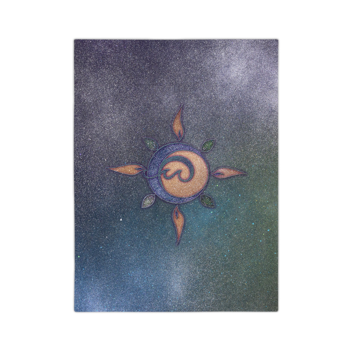 Velveteen Microfiber Blanket - Aurora Four Elements Sun