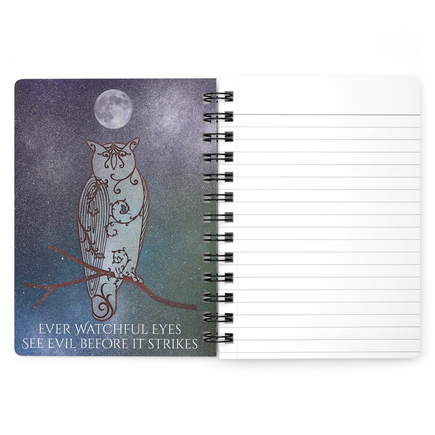 Spiral Bound Notebook - Aurora Owl