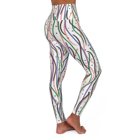 High Waisted Yoga Leggings - Fall Confetti