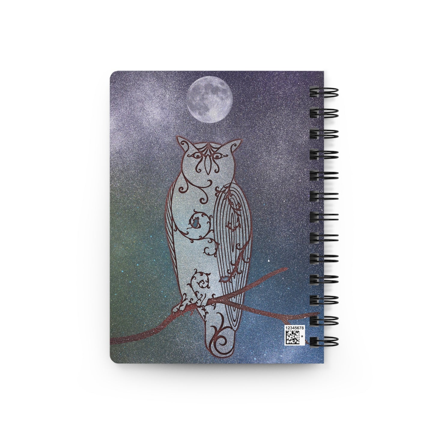Spiral Bound Notebook - Aurora Owl