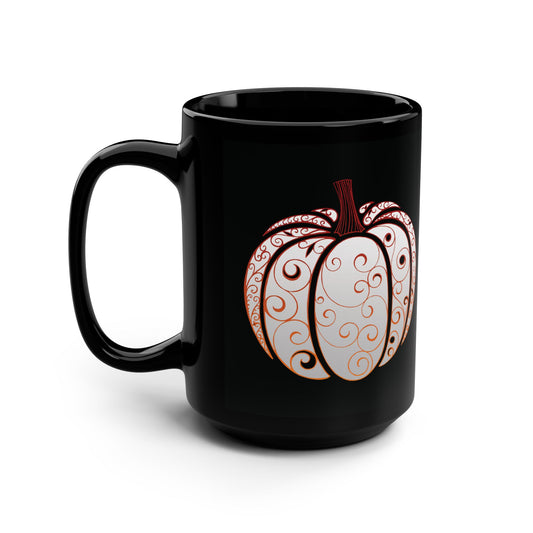 Perfection Mug, 15 oz. - "Pumpkin Curls" and "Thankful Heart" Designs