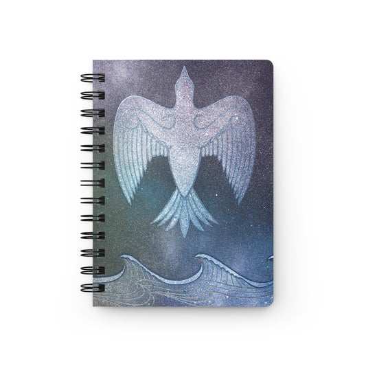 Spiral Bound Notebook - Aurora Dove Over The Waters