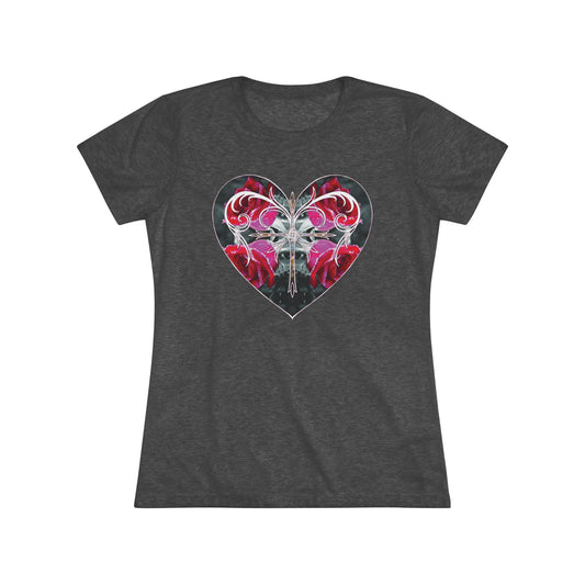 Women's Tight-Fit Tee - Growth In Christ Heart