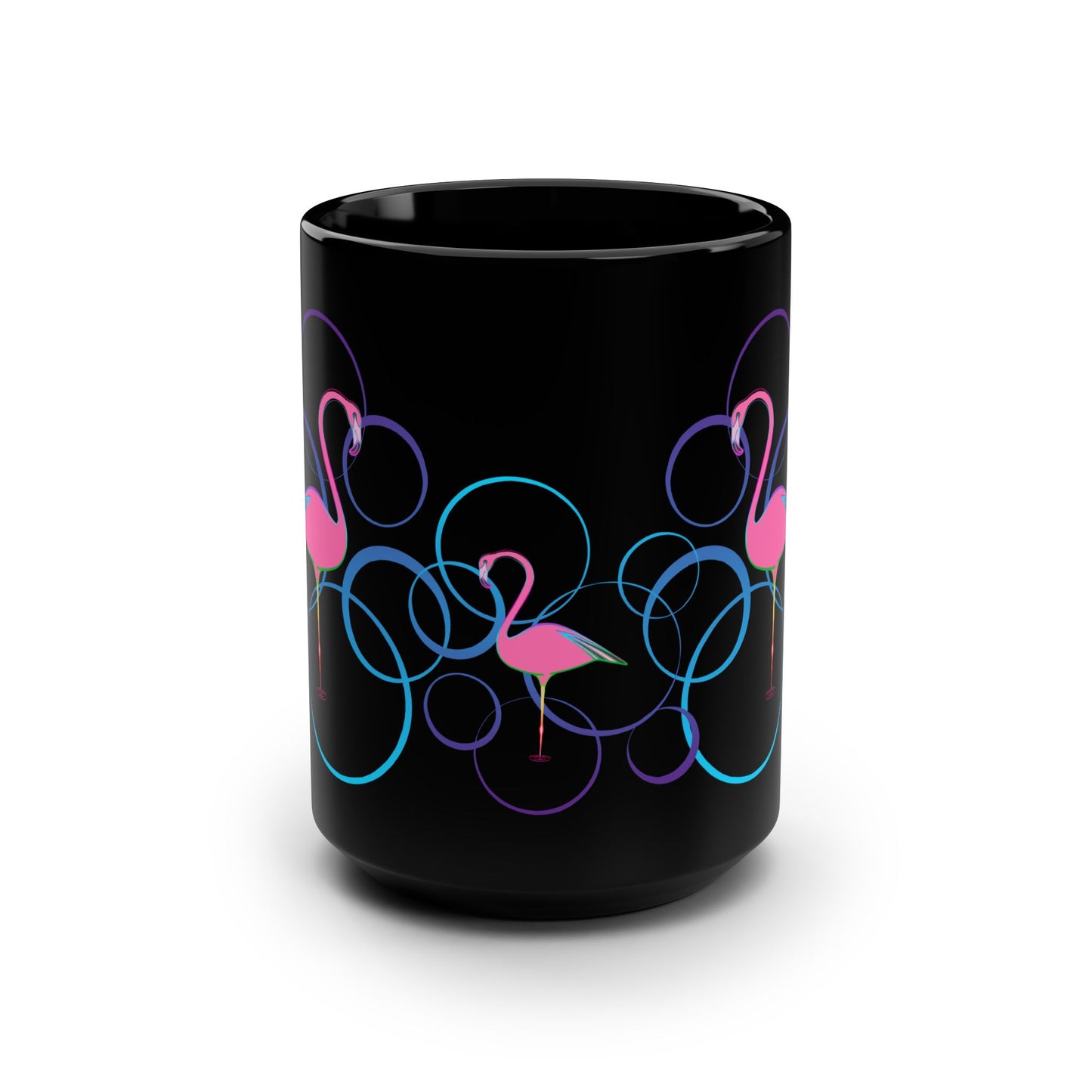 "Flamingo Bubbles" 15 oz. Mug