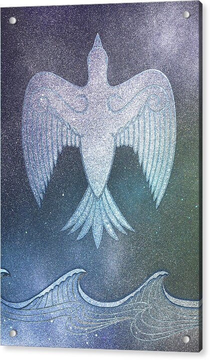Aurora Dove Over The Waters - Acrylic Print