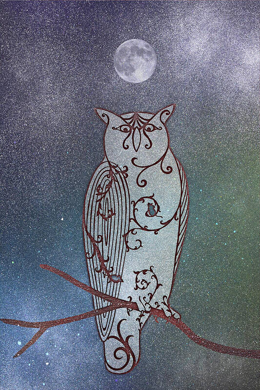 Aurora Ivy Owl - Art Print