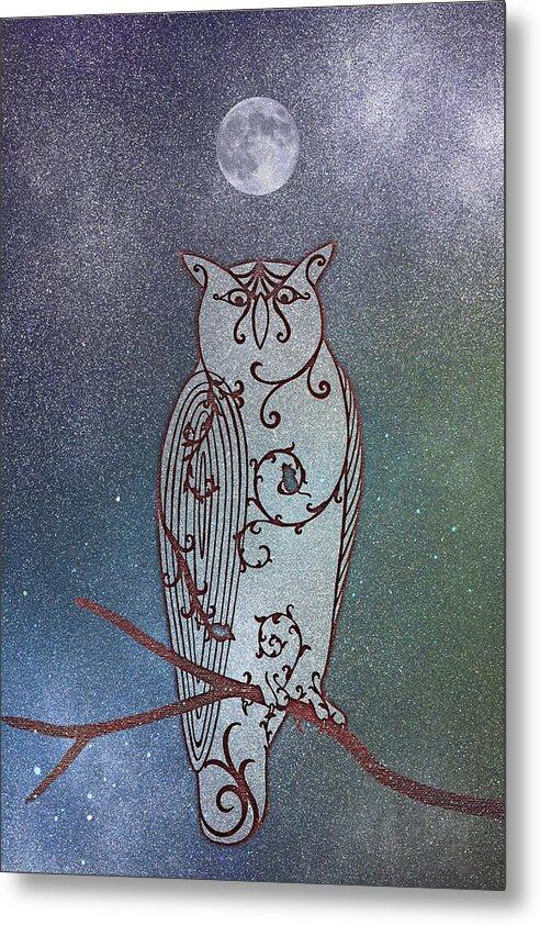 Aurora Ivy Owl - Metal Print