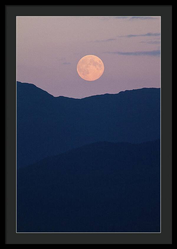 Pale Mountain Moon - Framed Print