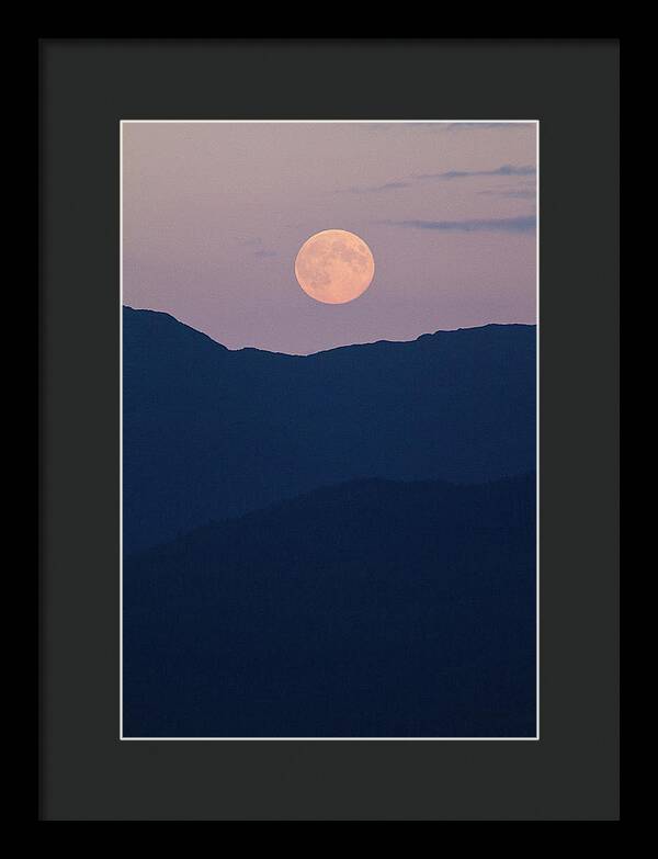 Pale Mountain Moon - Framed Print