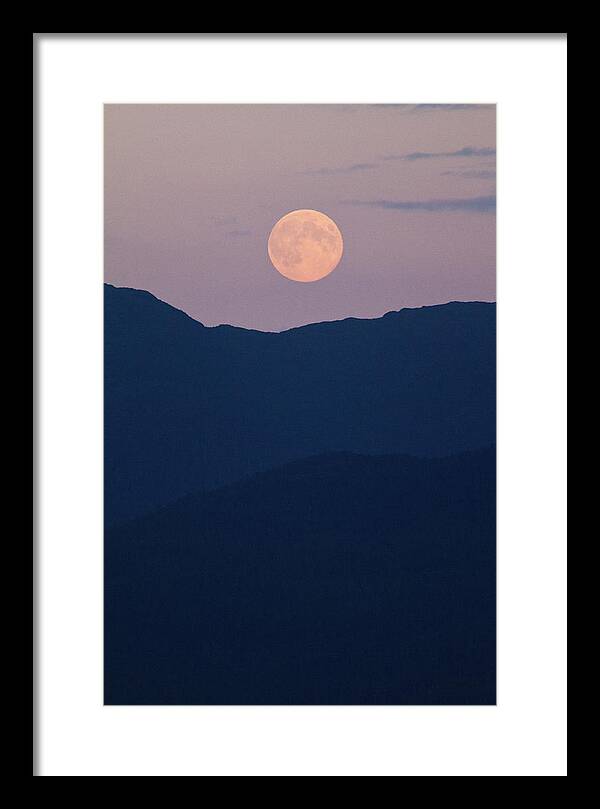 Pale Mountain Moon - Framed Print