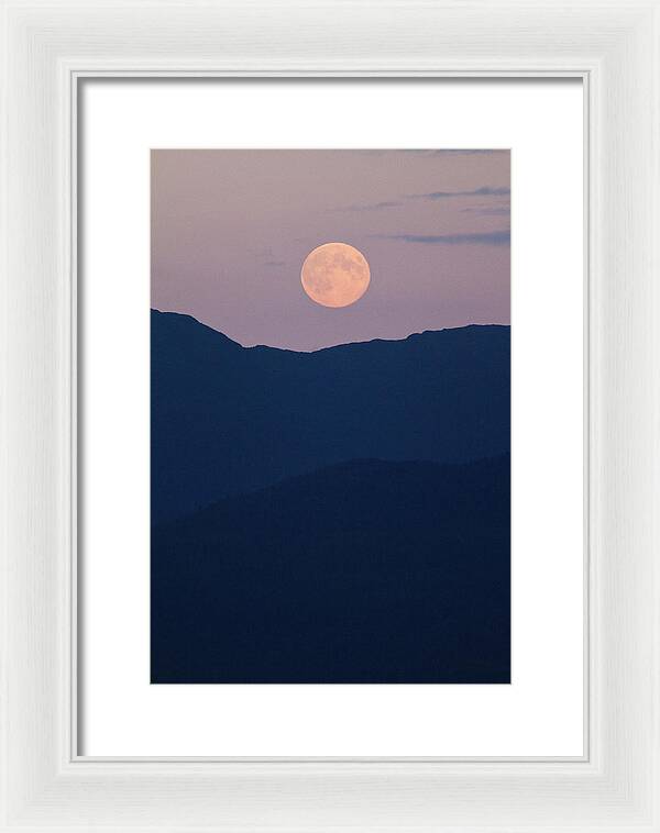 Pale Mountain Moon - Framed Print