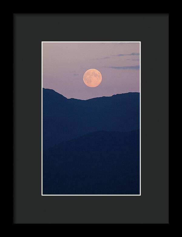 Pale Mountain Moon - Framed Print