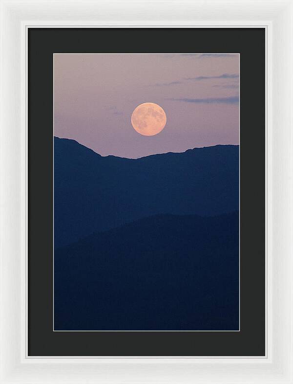 Pale Mountain Moon - Framed Print