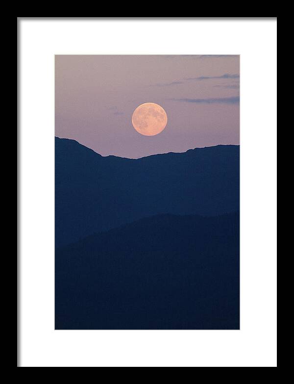 Pale Mountain Moon - Framed Print