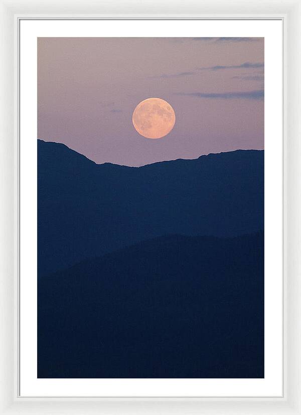Pale Mountain Moon - Framed Print