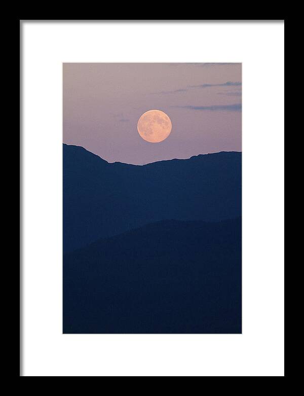 Pale Mountain Moon - Framed Print