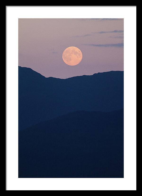 Pale Mountain Moon - Framed Print