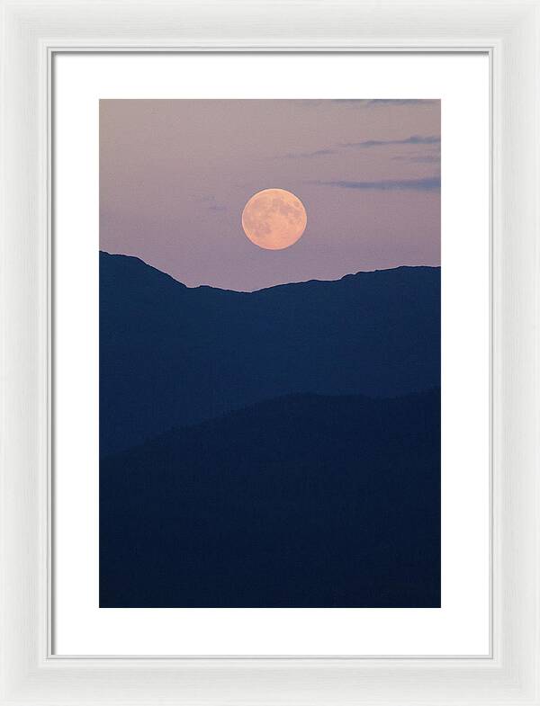 Pale Mountain Moon - Framed Print
