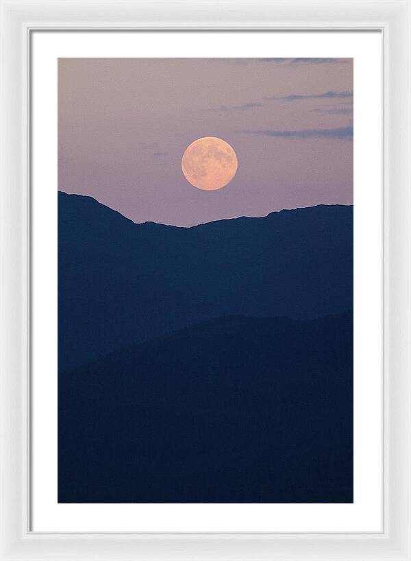 Pale Mountain Moon - Framed Print