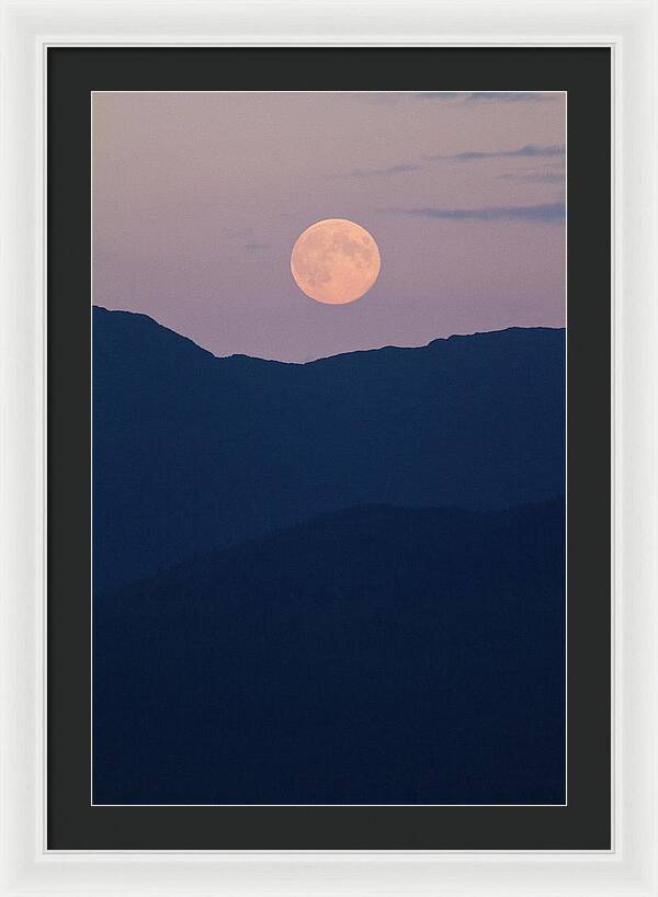 Pale Mountain Moon - Framed Print