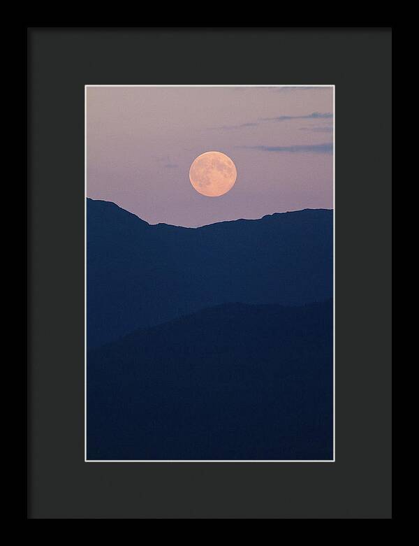 Pale Mountain Moon - Framed Print