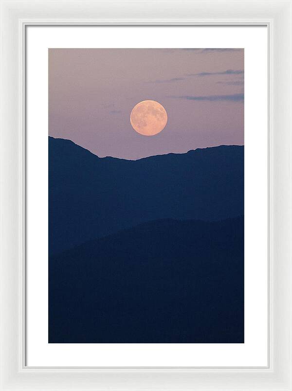 Pale Mountain Moon - Framed Print