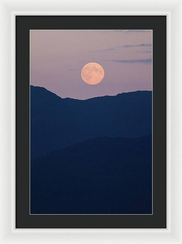 Pale Mountain Moon - Framed Print