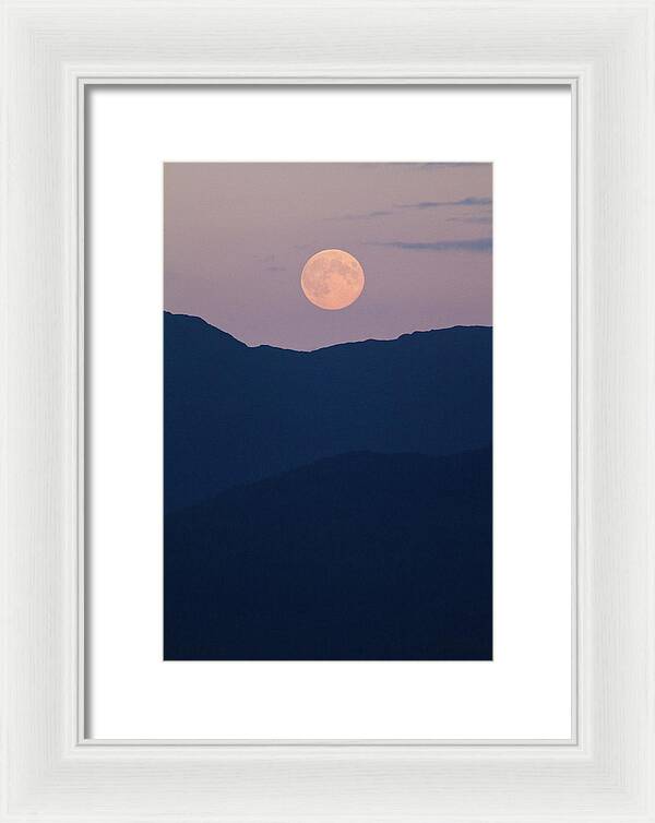 Pale Mountain Moon - Framed Print