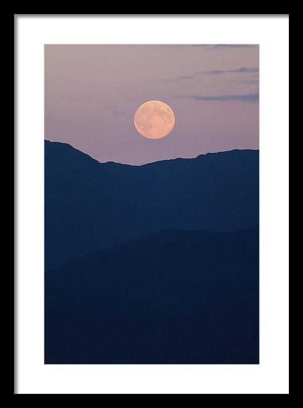 Pale Mountain Moon - Framed Print