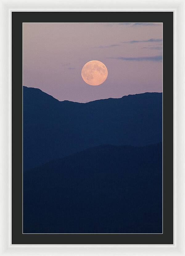Pale Mountain Moon - Framed Print
