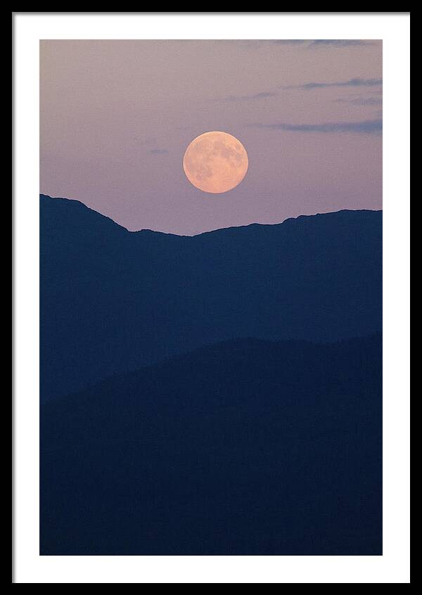 Pale Mountain Moon - Framed Print