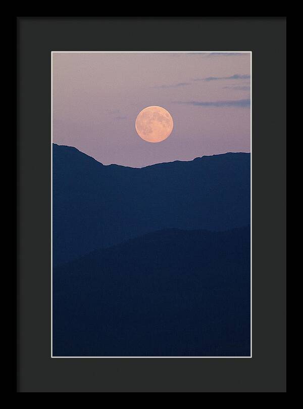 Pale Mountain Moon - Framed Print