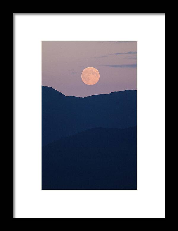 Pale Mountain Moon - Framed Print