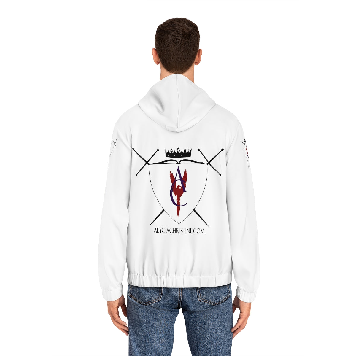 Off white hoodie with best sale red face