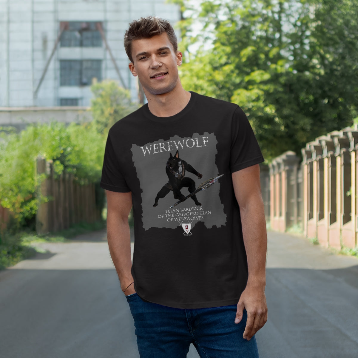 Men's Jersey T-shirt - Werewolf Felan & Bardrick Crest
