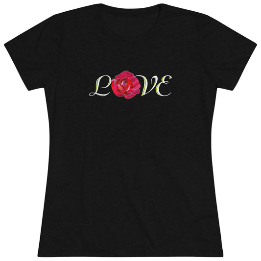 Women's Triblend Tee - Rose Love