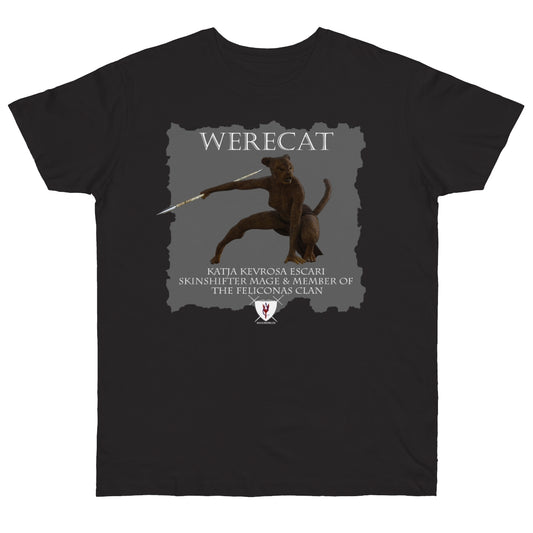 Men's Jersey T-shirt - Werecat Katja & Feliconas Clan Crest