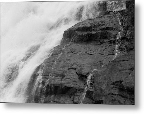 Rivulets in Gray - Metal Print