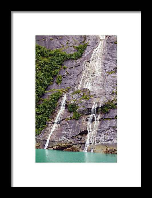 Split Sea Falls - Framed Print